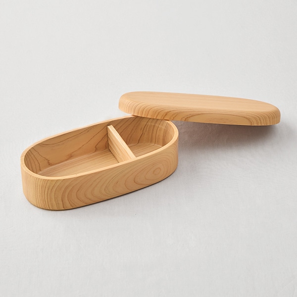 【WEB限定】ひのき くりぬき弁当箱 スリム