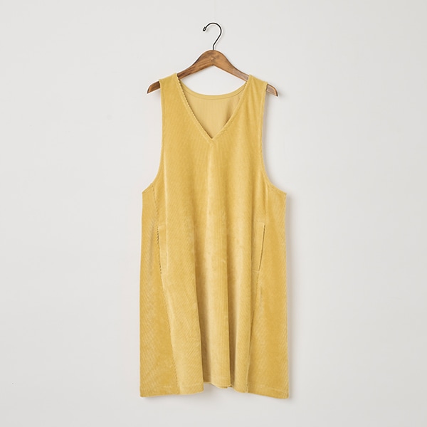 ニットコーデュロイチュニックエプロン