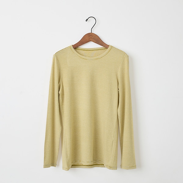 プレミアウォームボーダークルーネックTシャツ