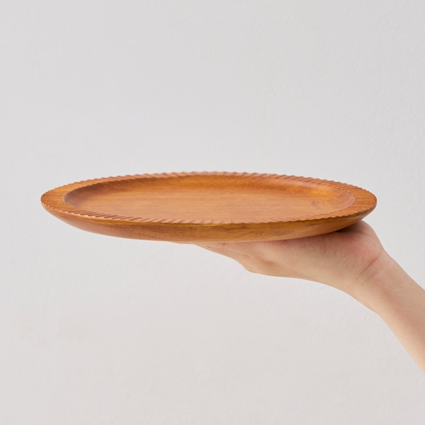 木製フリルプレート 22cm