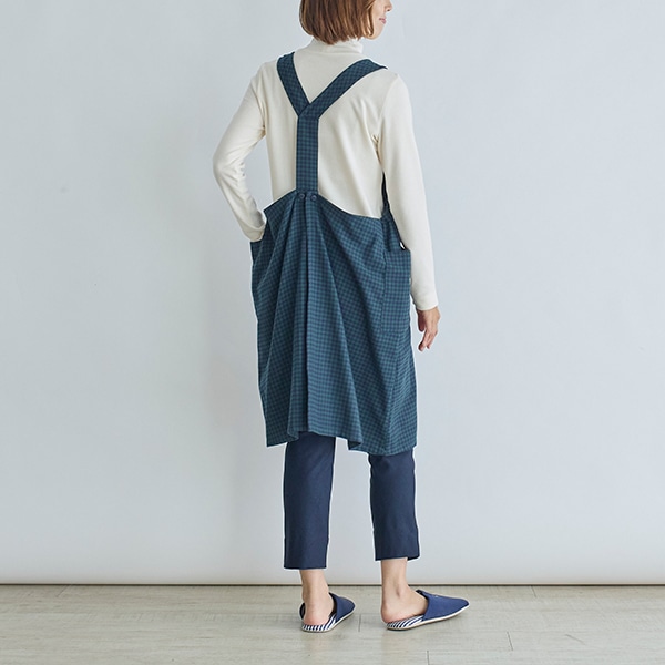 ギンガムチェックY字型エプロン