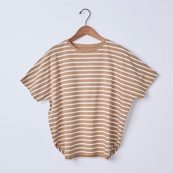 ハイゲージポンチボーダードルマンTシャツ