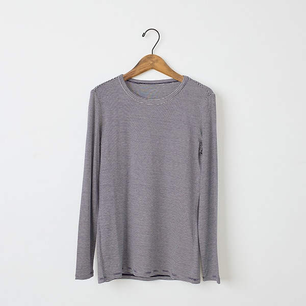プレミアウォームボーダークルーネックTシャツ