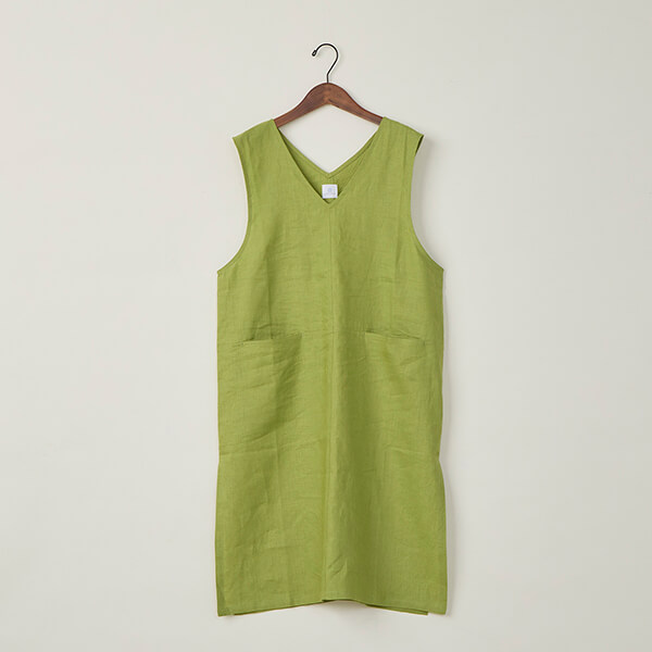 フレンチリネンチュニックエプロン(イエロー)｜SALE（エプロン）｜料理  