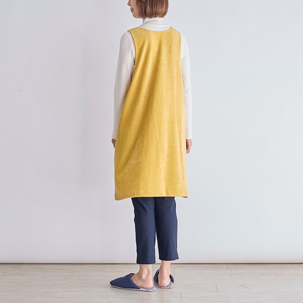 ニットコーデュロイチュニックエプロン