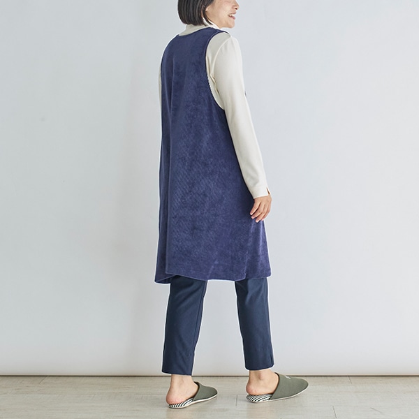 ニットコーデュロイチュニックエプロン