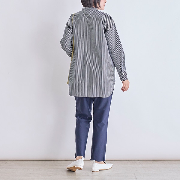 コットンスムースストライプチュニック