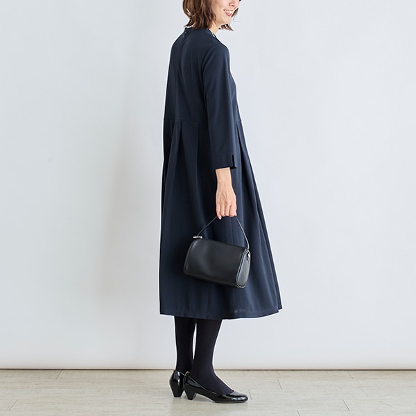 強撚スムースタック切り替えワンピース