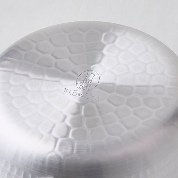 【WEB限定】中尾アルミ 打ち出しペリカン雪平鍋 16.5cm