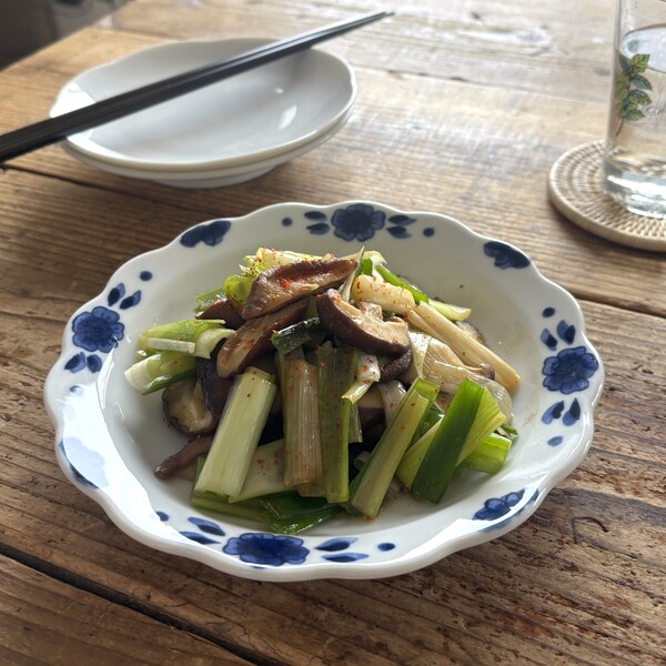 ブルーガーデン 輪花皿