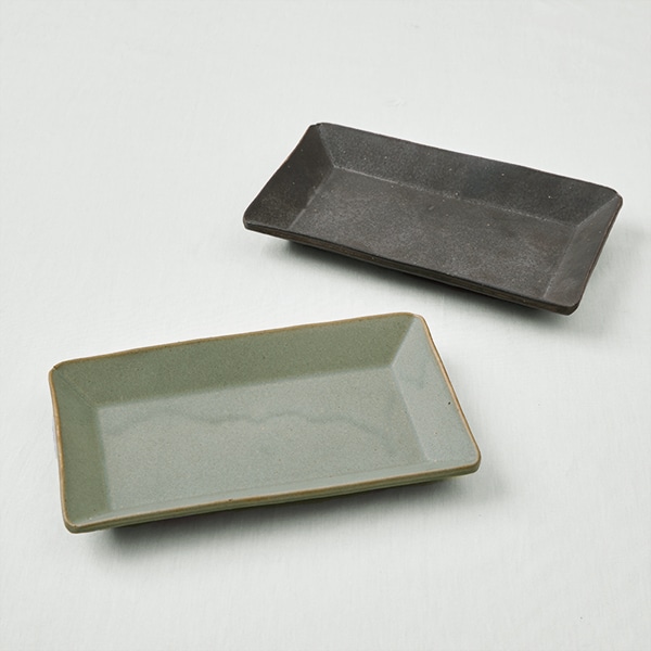 【WEB・一部店舗限定】信楽焼 長角皿 黒