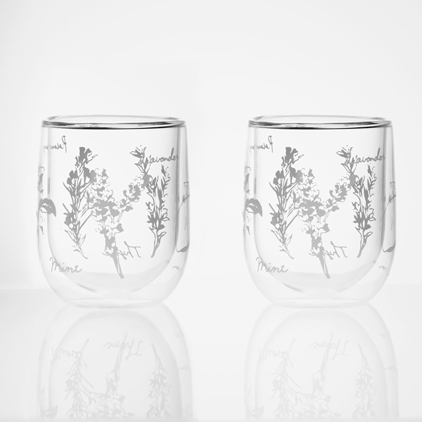 耐熱ガラス ダブルウォールタンブラー ハーブのセット