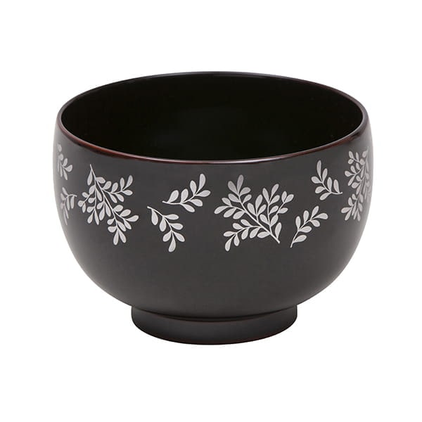 食洗機対応汁椀 リーフ 溜内黒 汁椀 料理家 栗原はるみ レシピ オンラインショップ 公式 ゆとりの空間