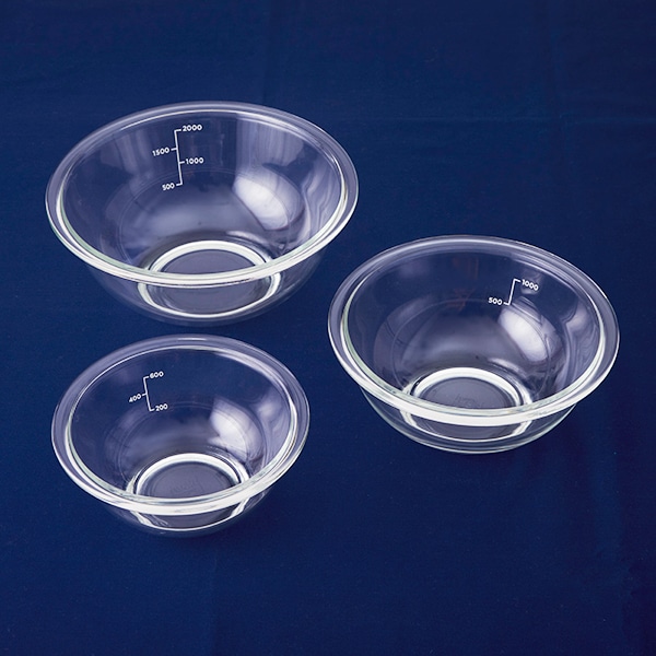 耐熱ガラスボウル3サイズセット|調理道具・キッチン用品セット|料理