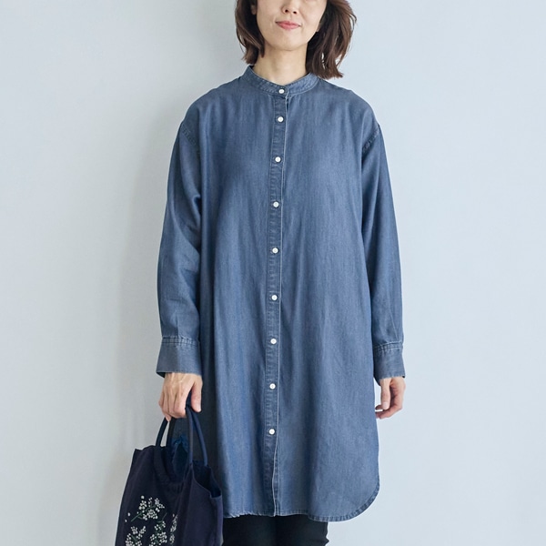デニムロングシャツ