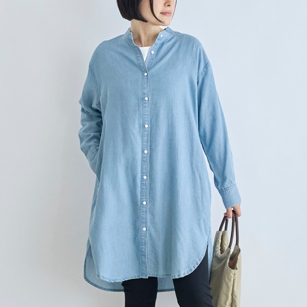 デニムロングシャツ