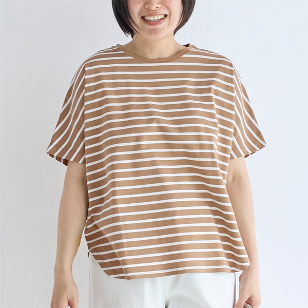 ハイゲージポンチボーダードルマンTシャツ