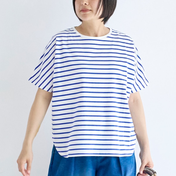 ハイゲージポンチボーダードルマンTシャツ