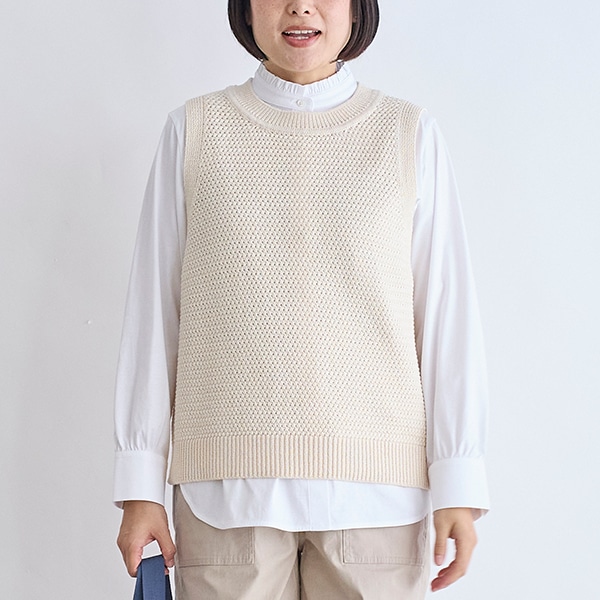 テープヤーンニットベスト