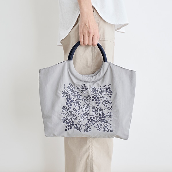 刺繍マルシェバッグS ぶどう