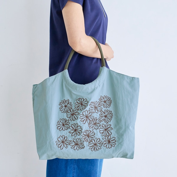 刺繍マルシェバッグ ガーベラ