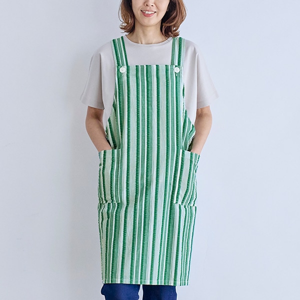 ランダムストライプエプロン