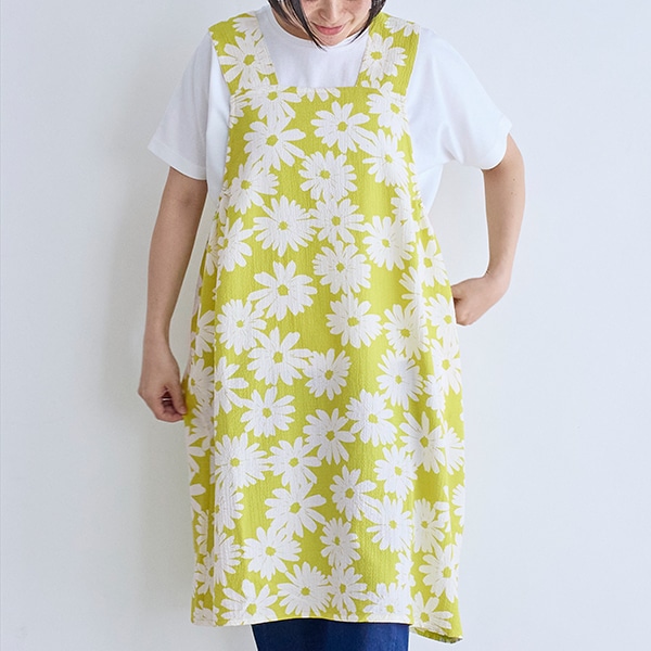 ガーベラプリントジャンスカエプロン