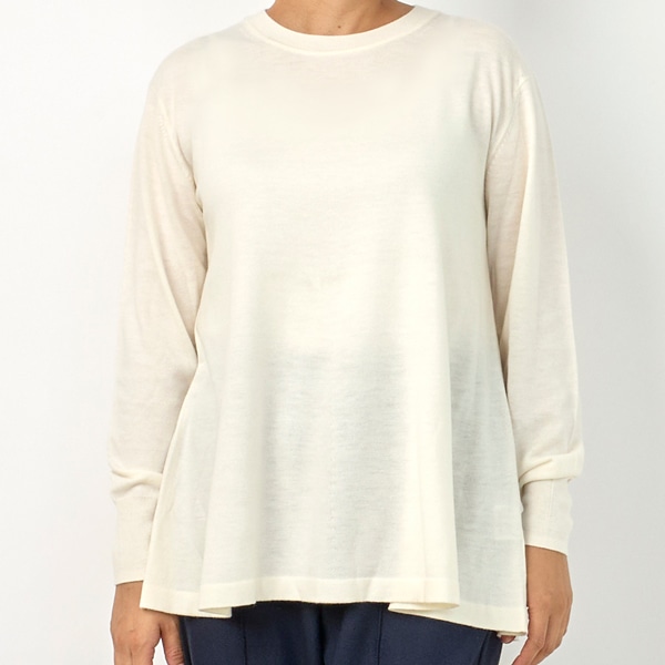 ウォッシャブルニットAラインプルオーバー