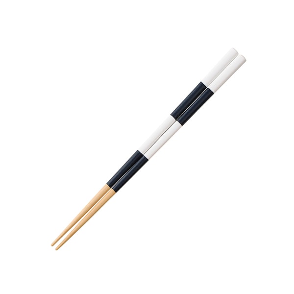 食洗機対応箸 ボーダー ネイビー