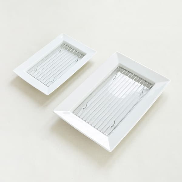 【WEB限定セット】網付き リムトレー 白磁と網付き リムトレー ミニのセット