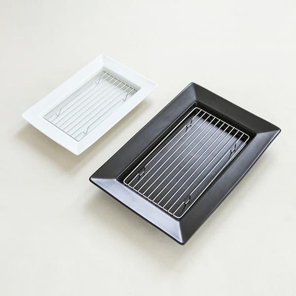 【WEB限定セット】網付き リムトレー 黒と網付き リムトレー ミニのセット