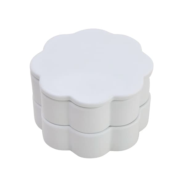 有田焼 白磁輪花２段重