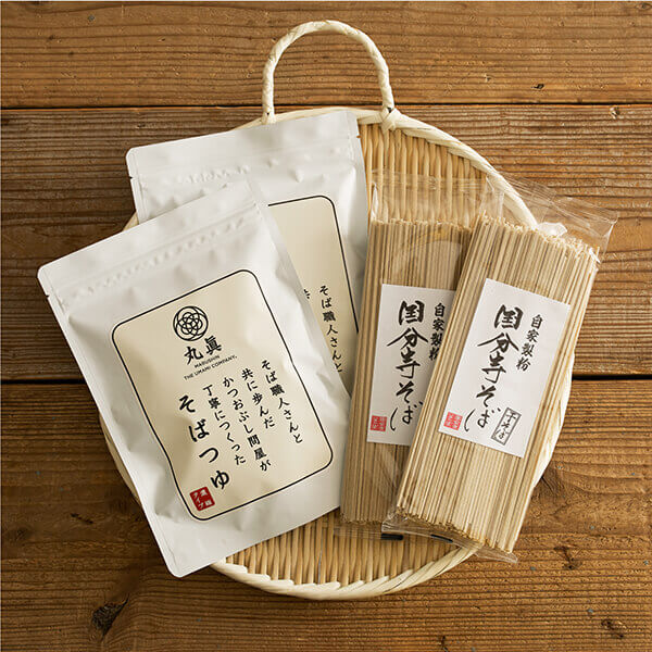 【WEB限定】丸眞さんのそばつゆと国分寺そばさんの乾麺二八そばのセットA