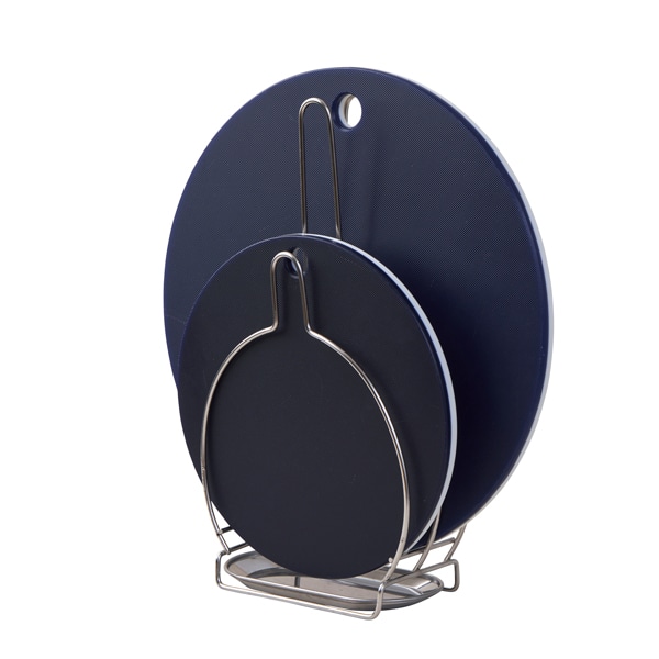 【WEB限定セット】丸まな板(大/小)ネイビーとまな板スタンドのセット