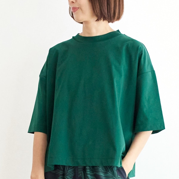 マヌヘアリイ manuhealii 5分袖 チュニック ミニワンピース 緑 マヌヘアリイ manuhealii XL チュニック ミニワンピース 緑