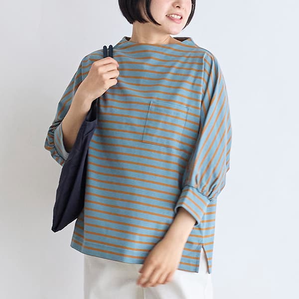 新品、栗原はるみラミー麻チュニック 強撚スムースバックプリーツチュニック(M ネイビー)｜ワンピース
