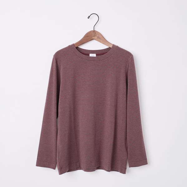 ウォームボーダークルーネックTシャツ
