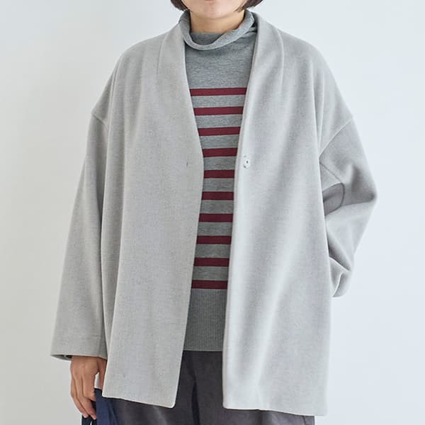 ニードルジャージーショートコート