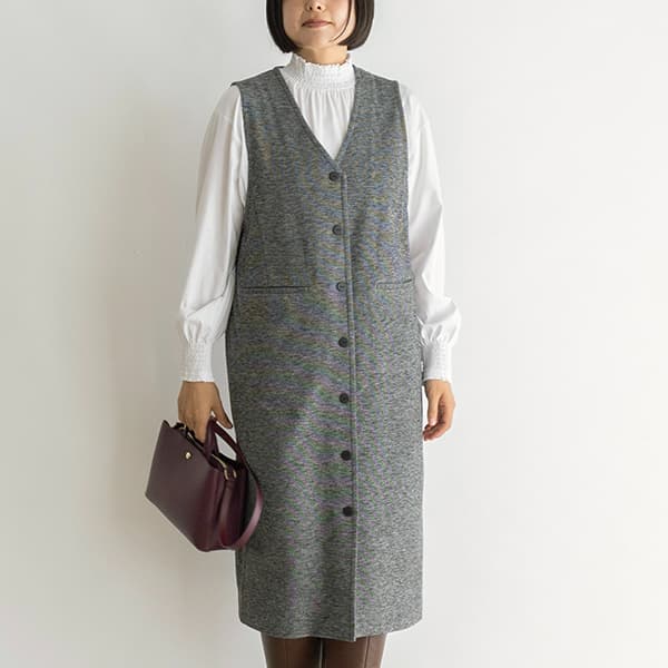 ニットツイードジャンパースカート