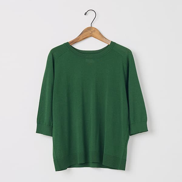 ハイツイストニット5分袖Tシャツ