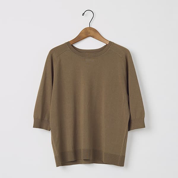 ハイツイストニット5分袖Tシャツ