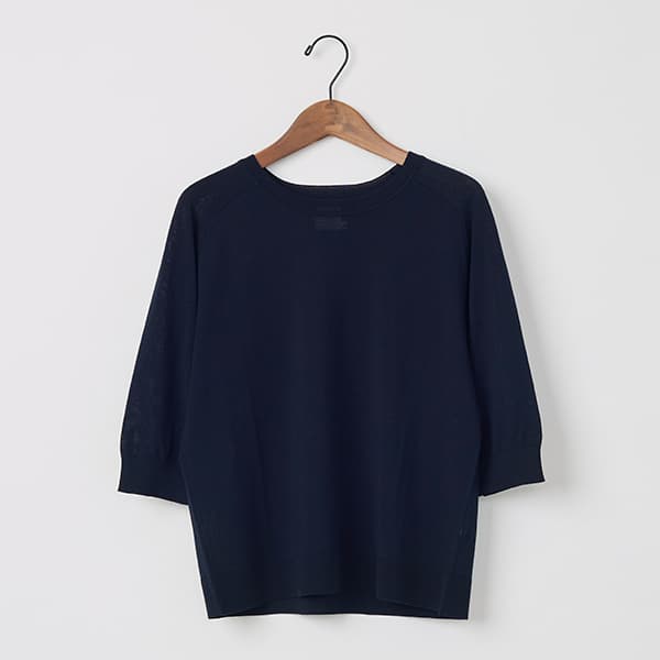 ハイツイストニット5分袖Tシャツ
