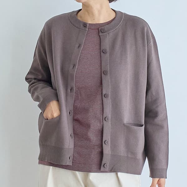 コットンニットカーディガン