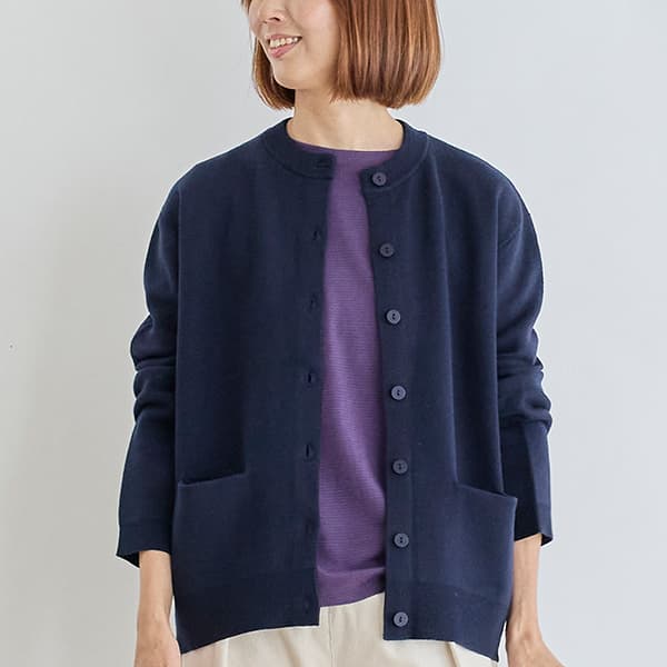 コットンニットカーディガン