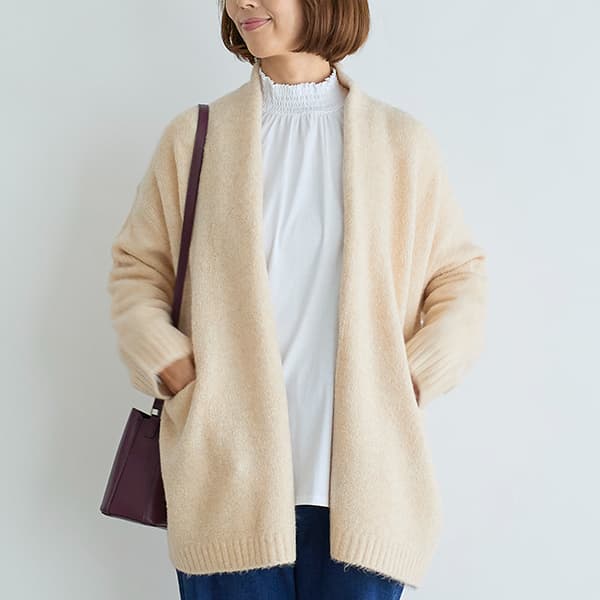 ストレッチスフレニットカーディガン