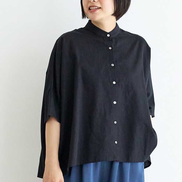 コットンリネンワイドシャツ
