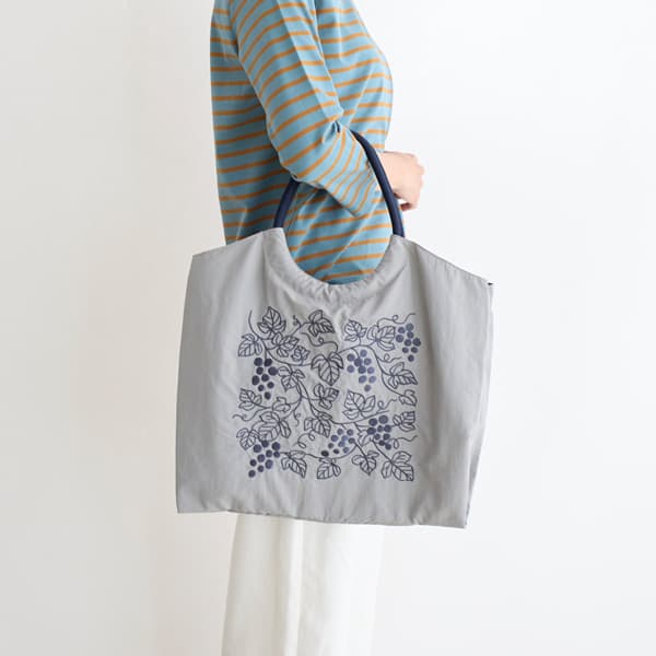 刺繍マルシェバッグ ぶどう