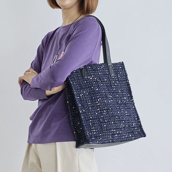 ツイードトートバッグ