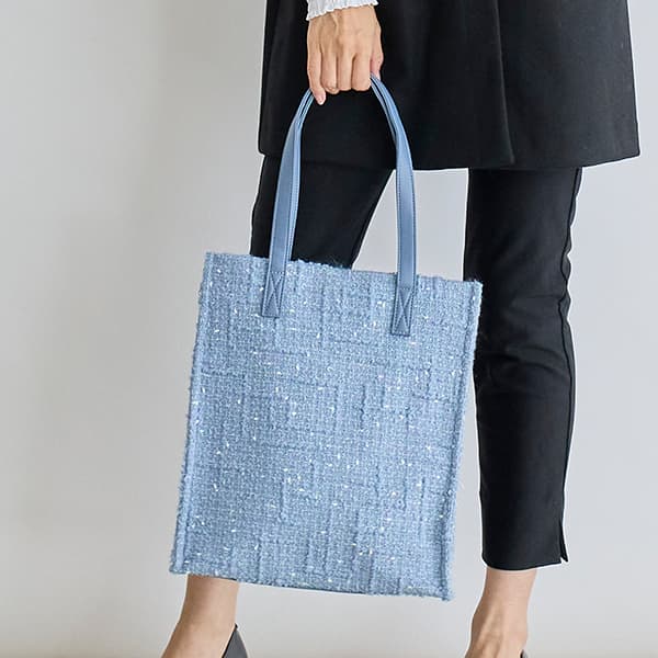ツイードトートバッグ