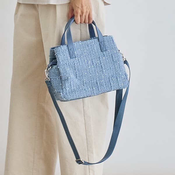ツイードあおりバッグ 2way